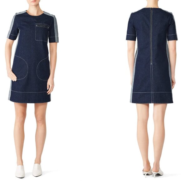 EUC $990 Marni Two Tone Denim Shift IT 40 US 4 - Picture 1 of 11